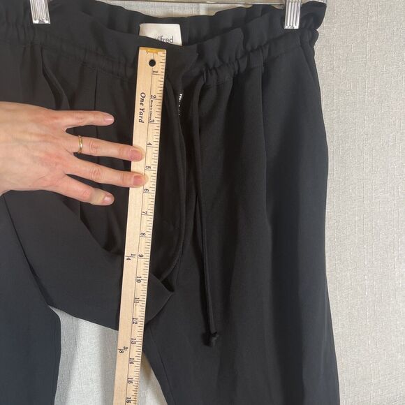 Aritzia Wilfred Kari Pants Size Small Pant Drawstring Pockets Black Paper Bag - Picture 10 of 16